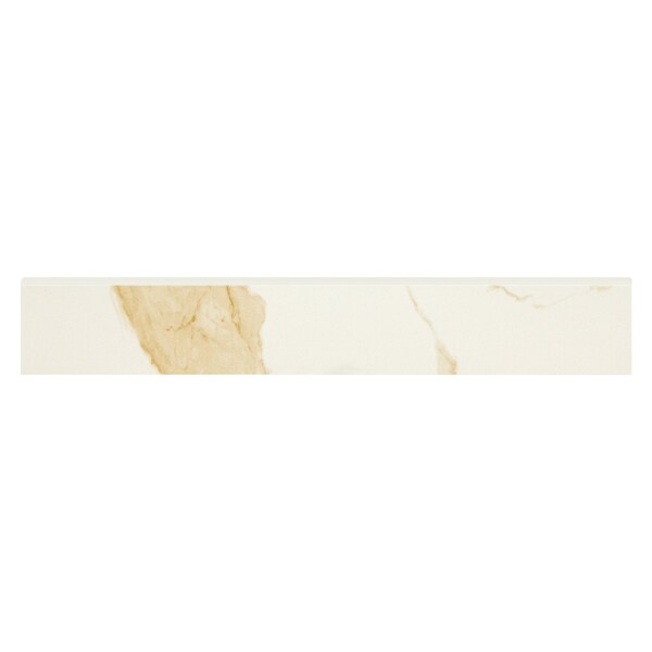 Eden Calacatta 4 x 24 Polished Porcelain Bullnose Wall Tile, 10PK
